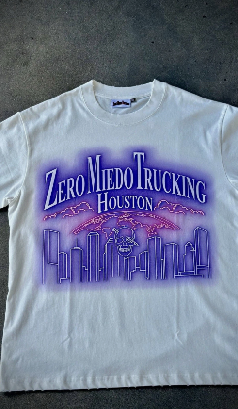Zero Miedo Trucking White/Blue Shirt